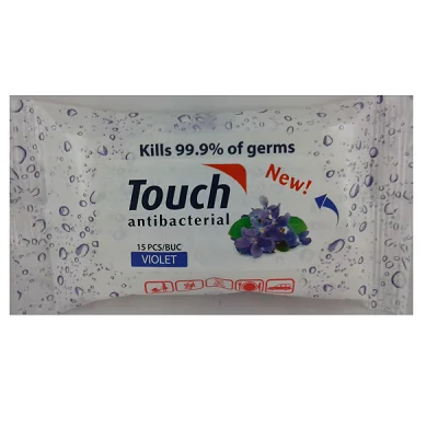 Touch Violet Servetele umede antibacteriene 15 bucati