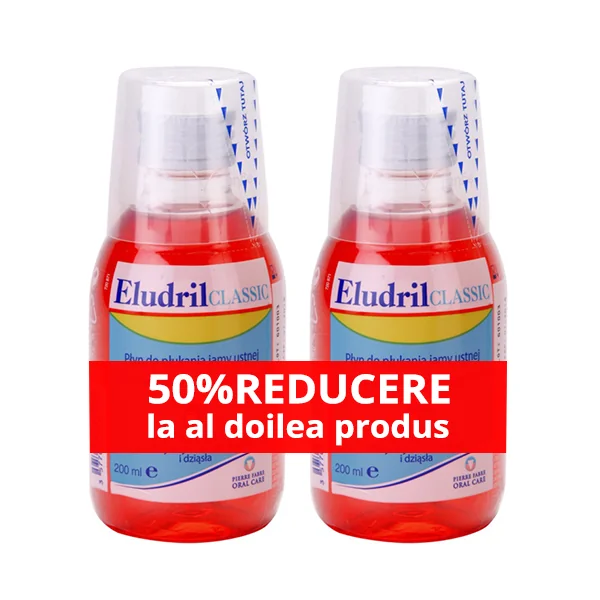 Eludril Apa de gura 200 ml 1 + 1 50% din al II lea