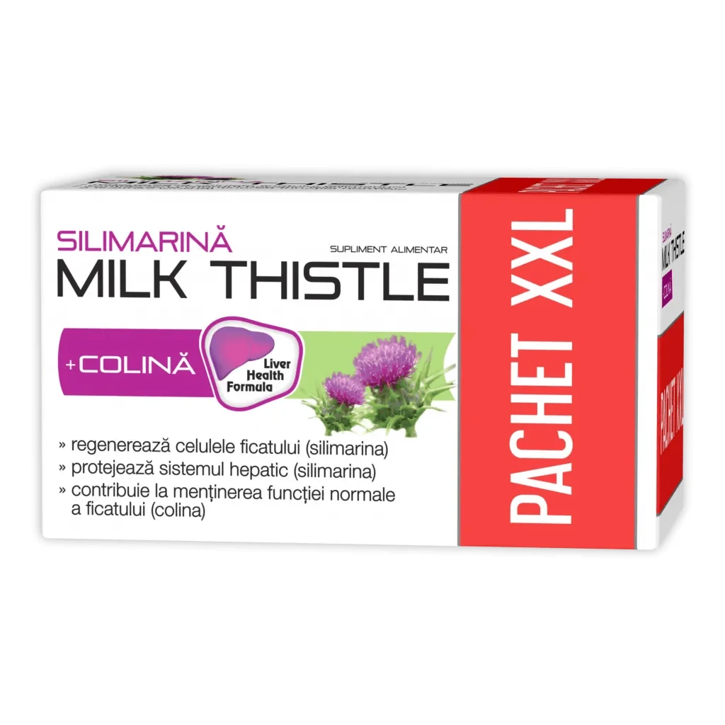 Silimarina Milk Thistle + Colina 90 capsule + 30 capsule