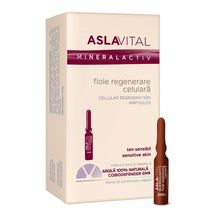 Aslavital Mineralactiv Fiole regenerare celulara 2 ml 7 fiole