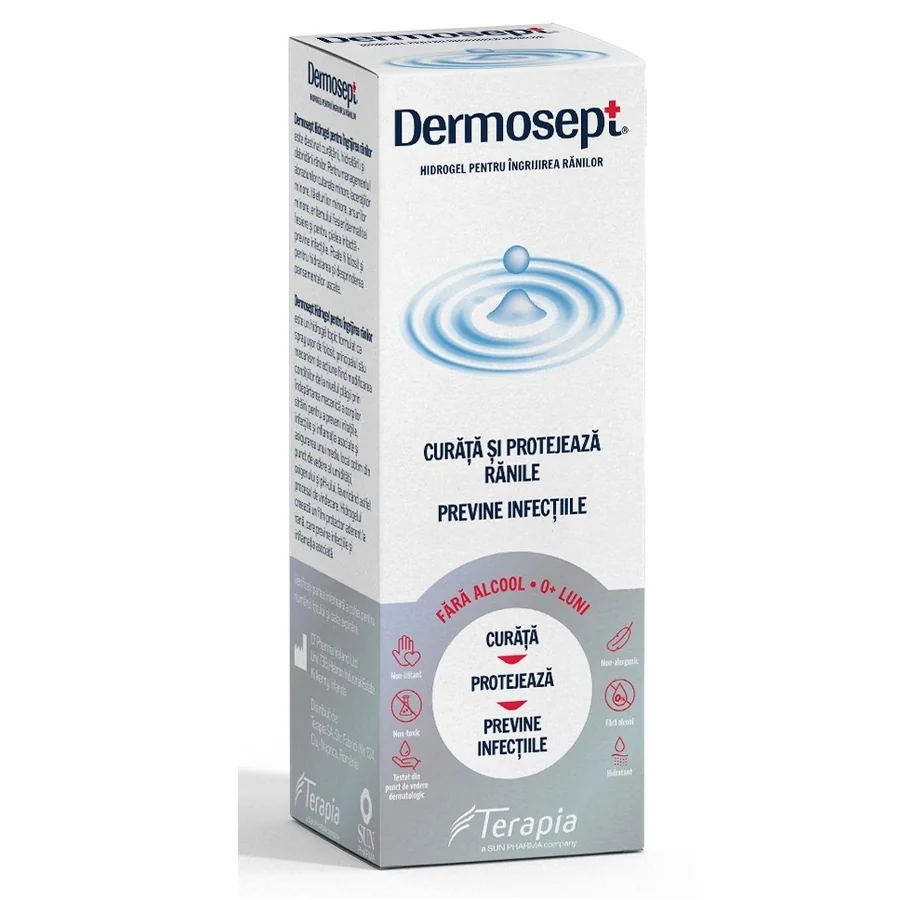 Dermosept Hidrogel  Spray pentru ingrijirea ranilor  250 ml Terapia