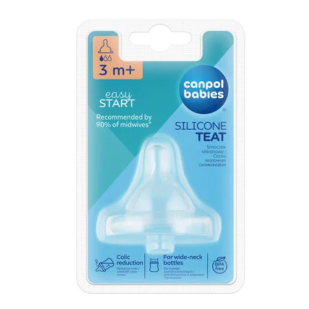 Canpol 21/720 tetina silicon flux lent easystart 3+ luni