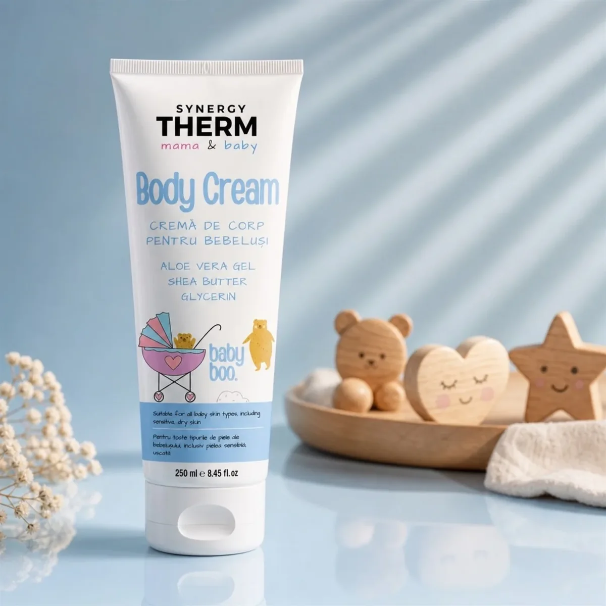 SYNERGY THERM MAMA & BABY CREMA DE CORP PENTRU BEBELUSI X 250ML SYNERGY THERM