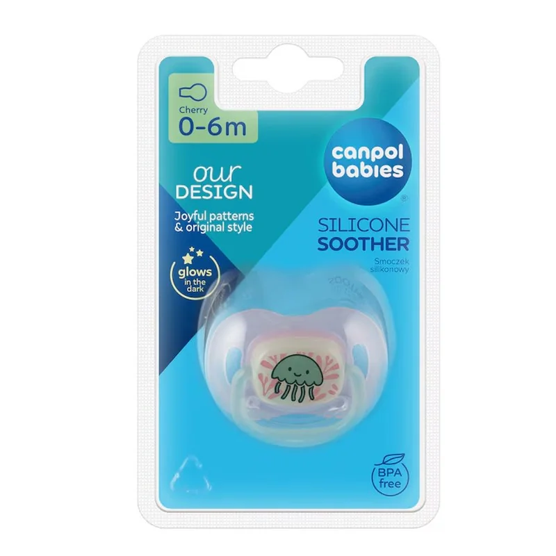 Canpol 34/900 suzeta rotunda din silicon Love & Sea 0-6 luni 1 bucata