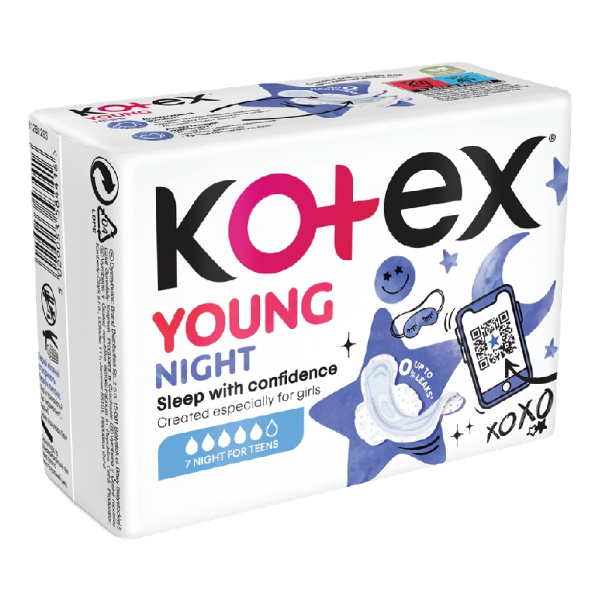 Kotex Young night absorbante de noapte  7buc.