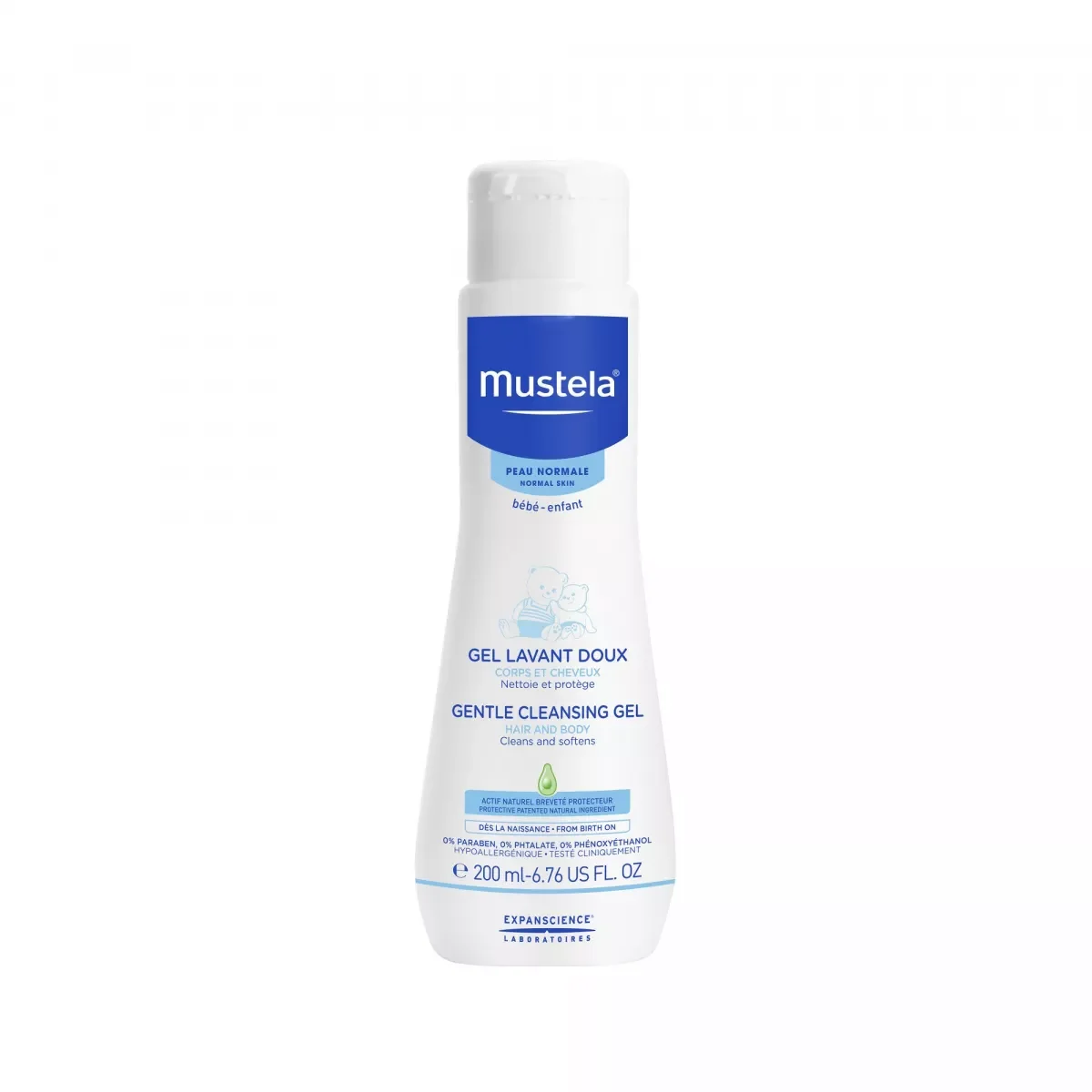 Mustela Bebe gel de curatare pentru par si corp 200ml Lab.Expans.