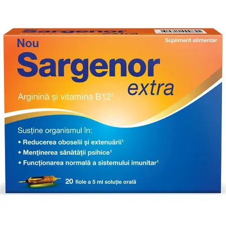 Sargenor Extra arginina si vitamina B12 5ml  20 fl.