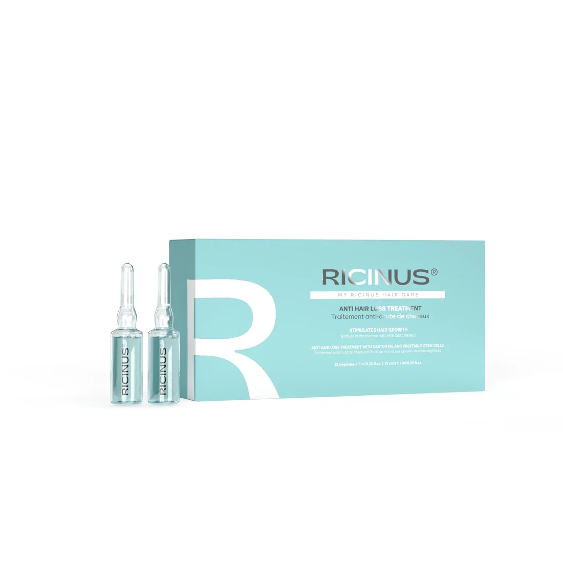 Ricinus Tratament Stoparea caderii parului 7 ml x12 fiole