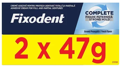Fixodent Complete Fresh crema adeziva 2 x 47 g duopack
