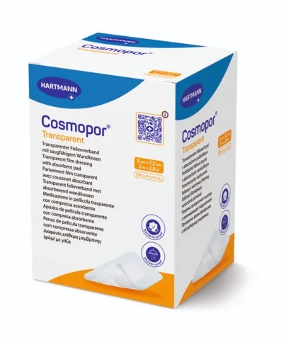 Hartmann Cosmopor Transparent Plasture cu compresa sterila 5 cm x 7.2 cm 50 bucati
