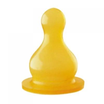 Baby Nova 14302 Tetine rotunde latex pentru lapte talie uni 0-24 luni 2 bucati