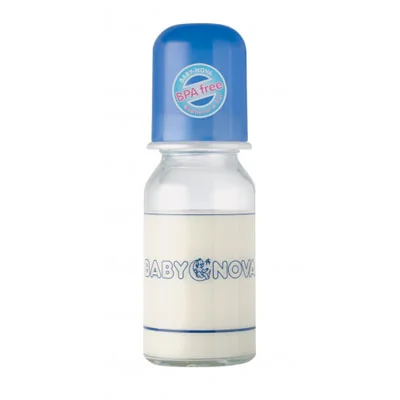 Baby Nova 43105 Biberon sticla decor monocolor 125 ml