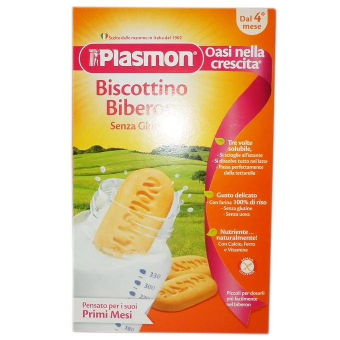 Plasmon Biscuiti pentru biberon fara gluten 4+ luni 200 g