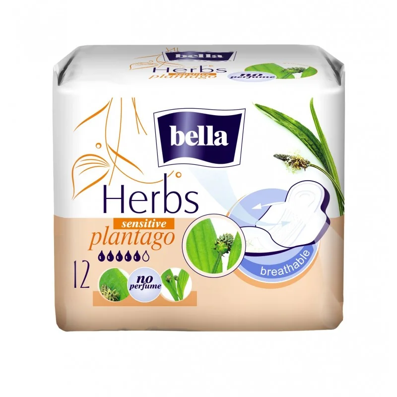 Bella Herbs Sensitive Plantago  Absorbante 12 bucati