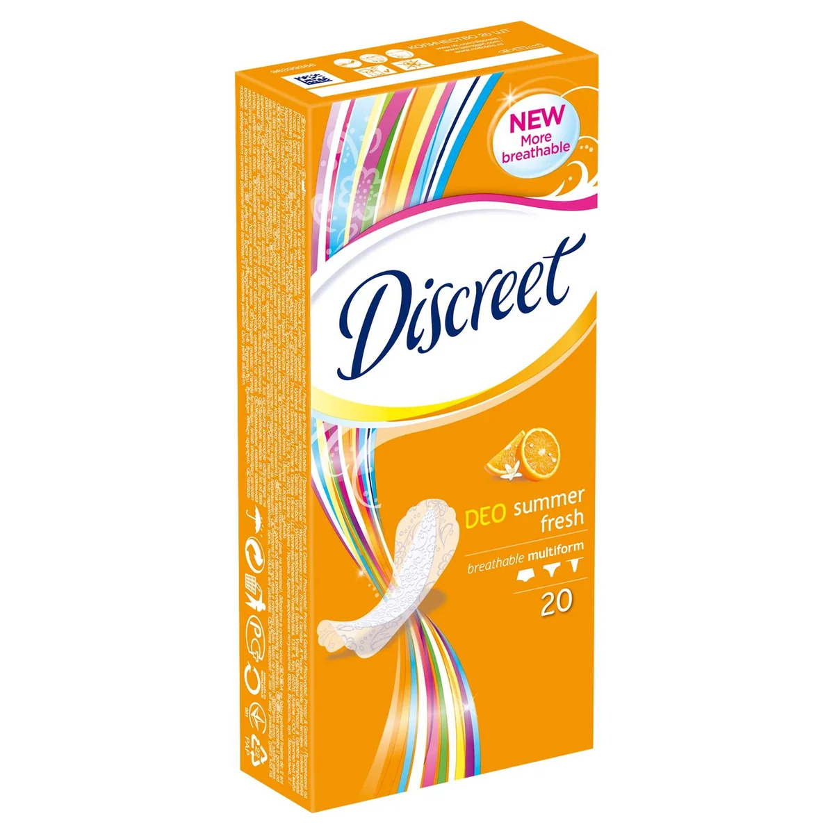 Discreet Deo Summer Fresh Multiform Absorbante zilnice 20 bucati