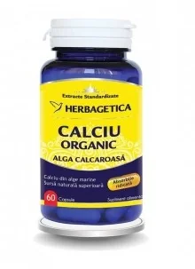 Calciu Organic cu alga calcaroasa 60 capsule