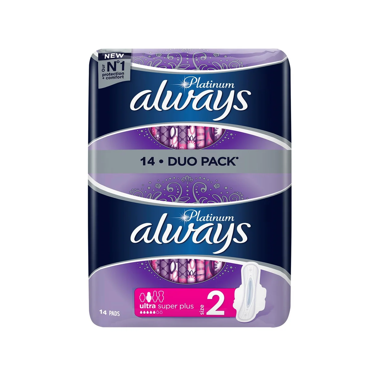 Always Platinum Super Duo Pack Absorbante Size2 14 bucati