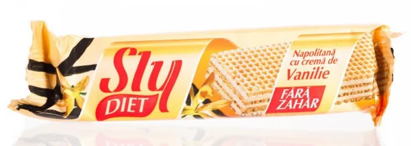 Sly Diet Napolitane fara zahar cu vanilie 20 g