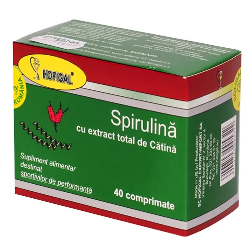 Spirulina cu extract total de catina 40 comprimate