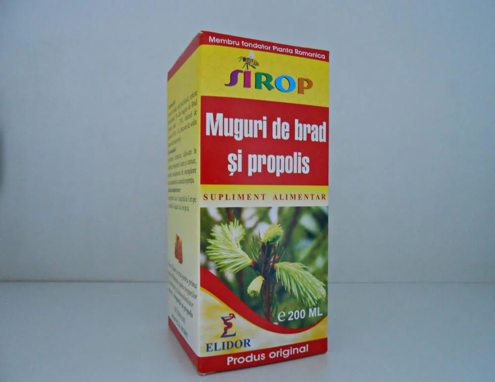 Elidor Sirop patlagina muguri de brad si propolis 200 ml