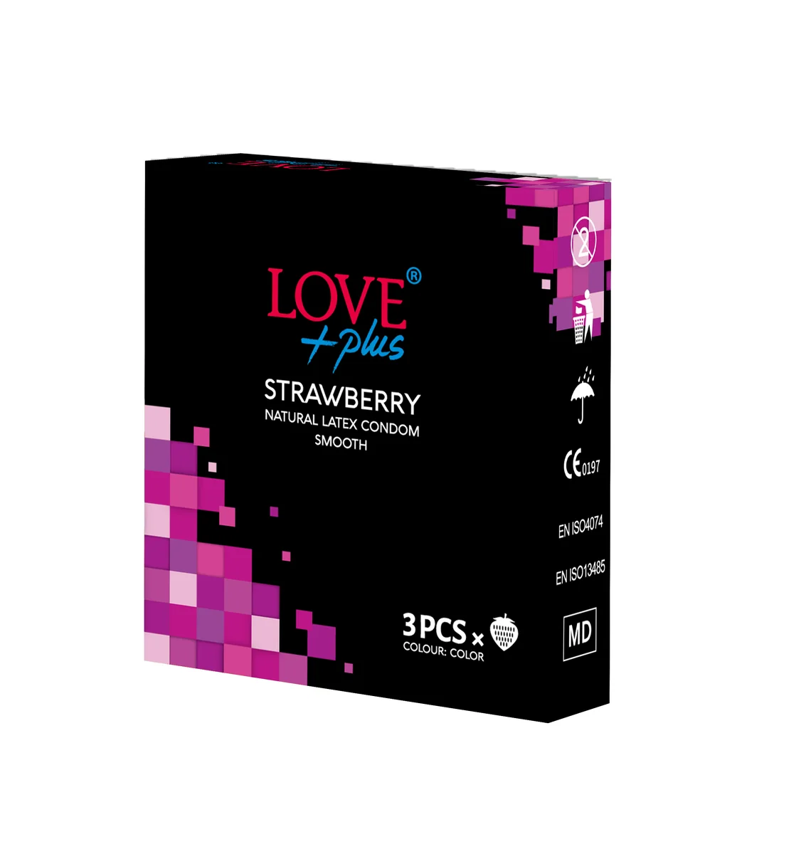 Love Plus Strawberry Prezervative 3 bucati