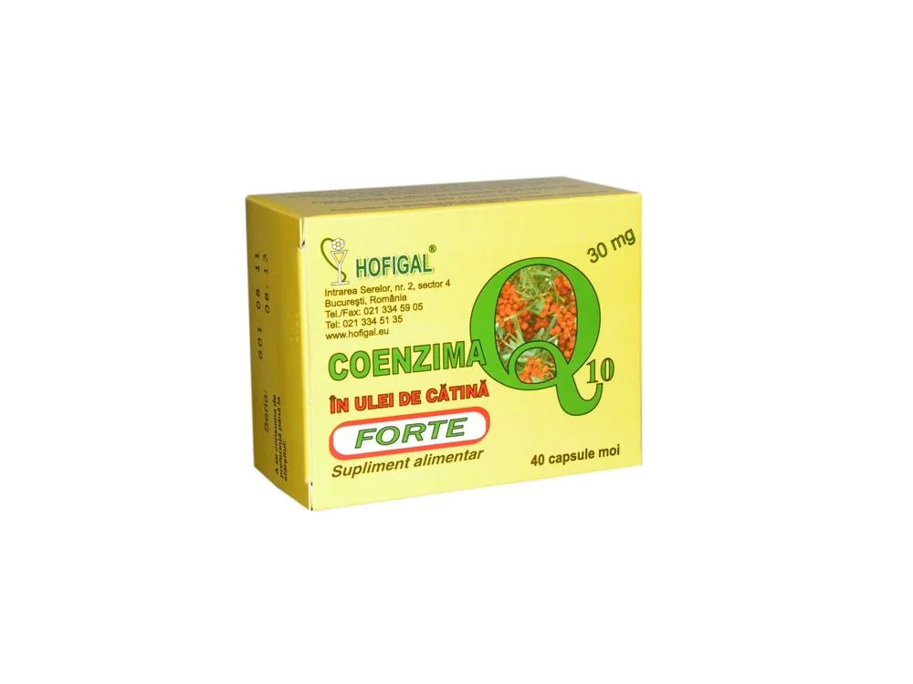 Coenzima Q10 in Ulei de catina 30 mg capsule moi