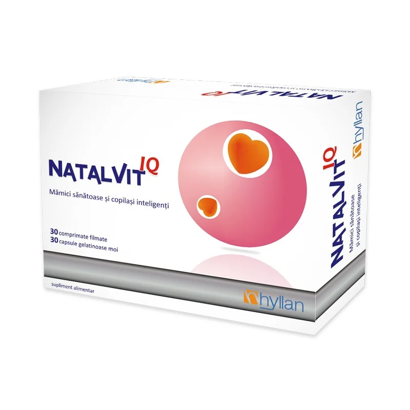 Natalvit IQ 30 comprimate filmate + 30 capsule gelatinoase moi