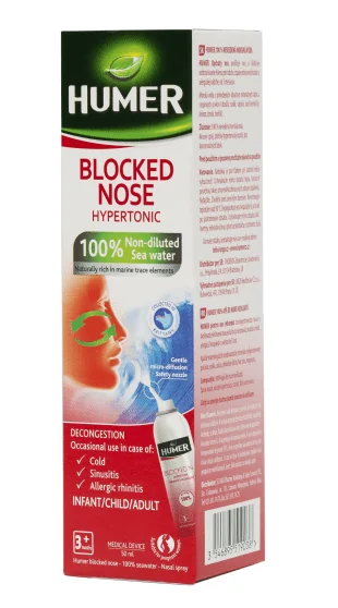 Humer Decongestionant nazal 100% Apa de Mare pentru adulti/copii 50 ml