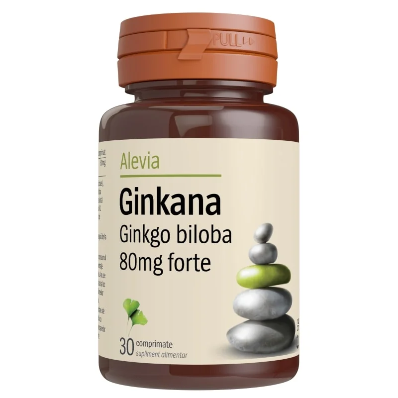 Alevia Ginkana Ginkgo Biloba Forte 80 mg 30 comprimate