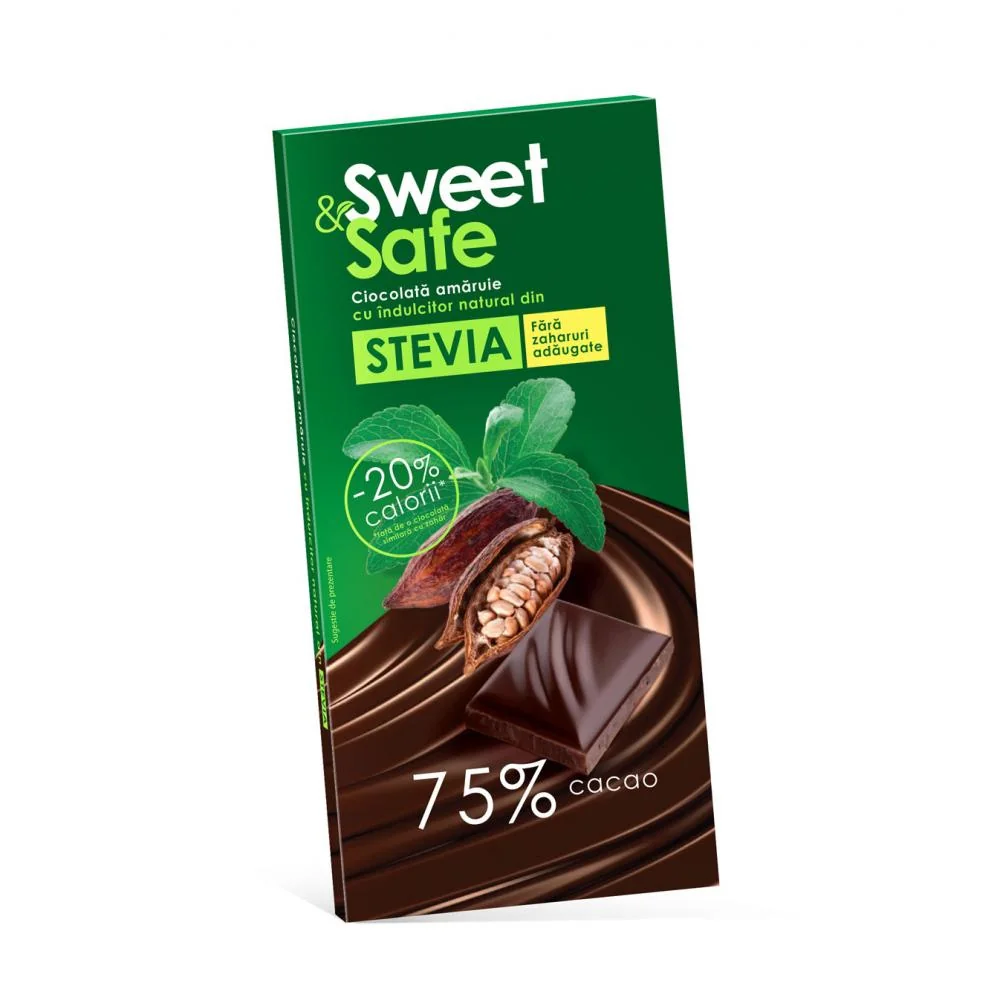 Sly Diet Ciocolata amaruie 75% cacao 90 g