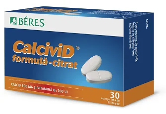 Beres Calcivid citrat 30 comprimate