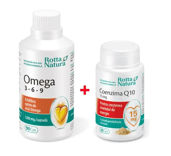 Omega 3-6-9 90 capsule + Coenzima Q10 30 capsule