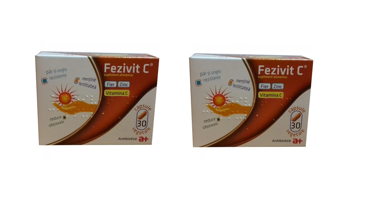 Fezivit C 30 capsule 1 + 1 Cadou