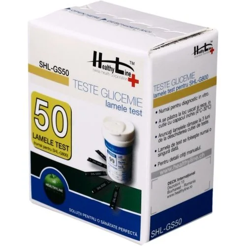 Teste glicemie Healthy Line SHL - GS50 50 bucati