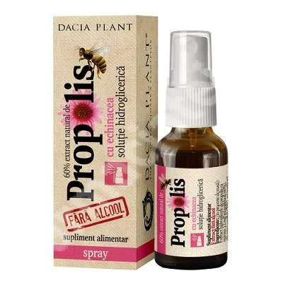 Extract Natural de Propolis si Echinacea fara alcool - solutie hidroglicerica 20 ml