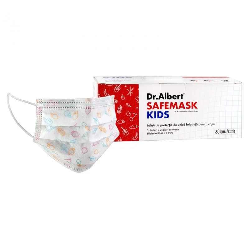 Dr. Albert Safe Mask Masca protectie copii, unica folosinta 30 bucati