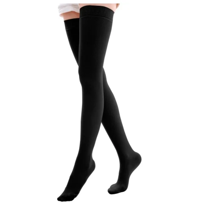 Alina Ciorapi 15/20 peste genunchi cu banda adeziva normali lungime 70-80 cm negru ""S""