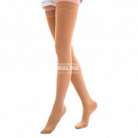 Alina Ciorapi 15/20 peste genunchi cu banda adeziva normali lungime 80 cm bej ""xxl""