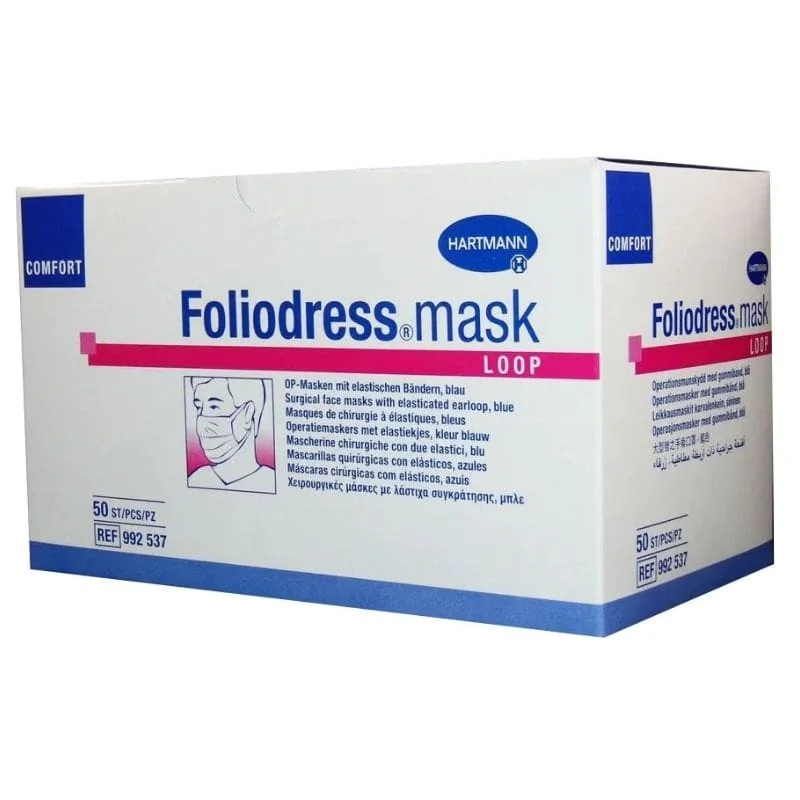 Hartman Foliodress Mask Comfort Loop Masca chirurgicala albastra 50 bucati