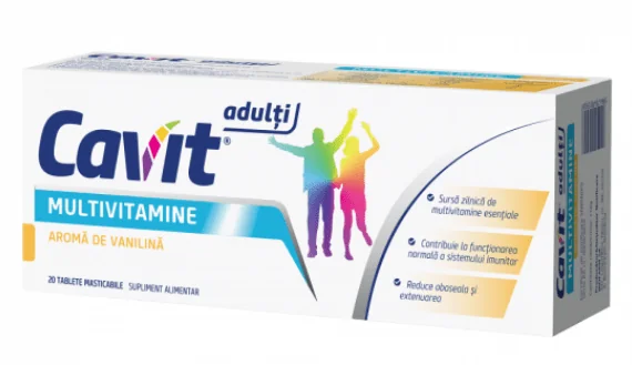 Cavit Adulti Multivitamine cu aroma de vanilie 20 tablete