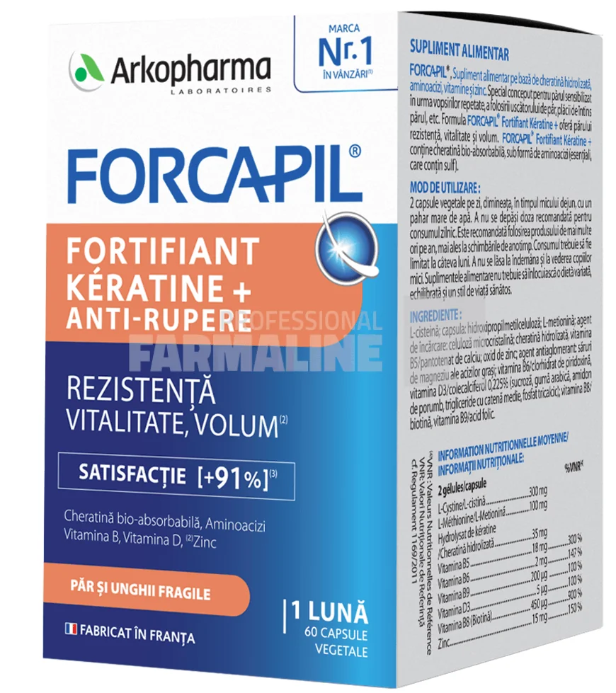 Arkopharma Forcapil Fortifiant Keratine+ 60 capsule