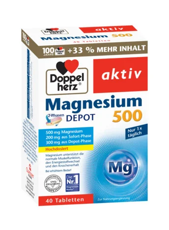Doppelherz Aktiv Magneziu 500 mg 30 comprimate + 10 comprimate Cadou