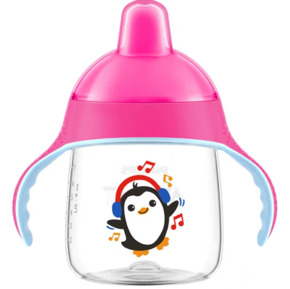 Avent SCF753/07 Cana roz cu tetina de formare 12+ luni 200 ml