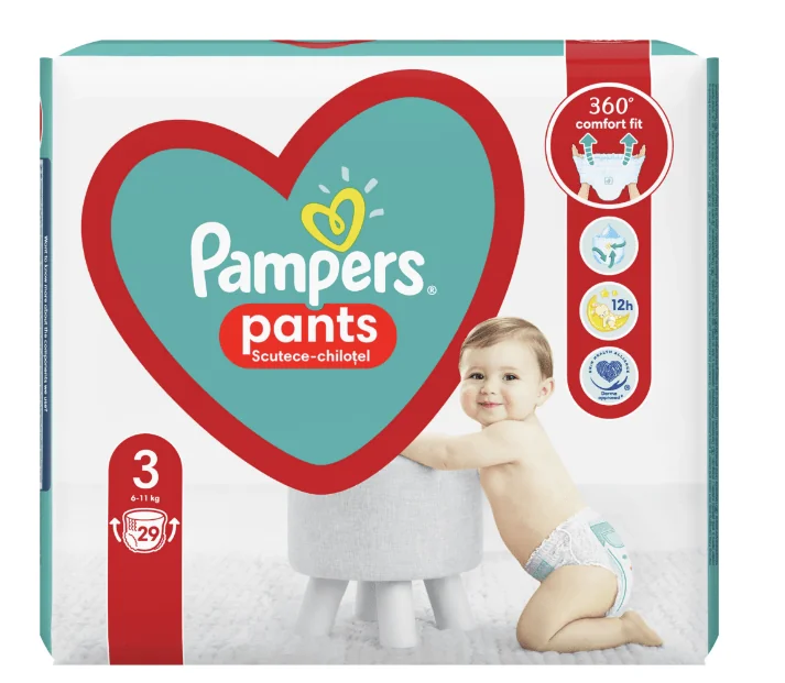 Pampers Pants Nr. 3 ( 6 - 11 kg ) 29 bucati