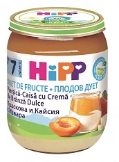 Hipp piure piersica - caisa cu crema de branzica dulce 7+ luni 160  g