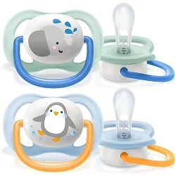Avent SCF080/05 Suzete ultra air 0-6 luni design text baieti 2 bucati