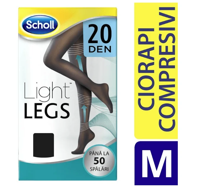 Scholl Ciorapi Compresivi Light Legs 20 Den Negru ''M''