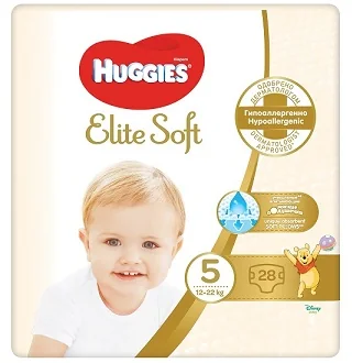 Huggies Elite Soft nr.5 11-25 kg 28 bucati