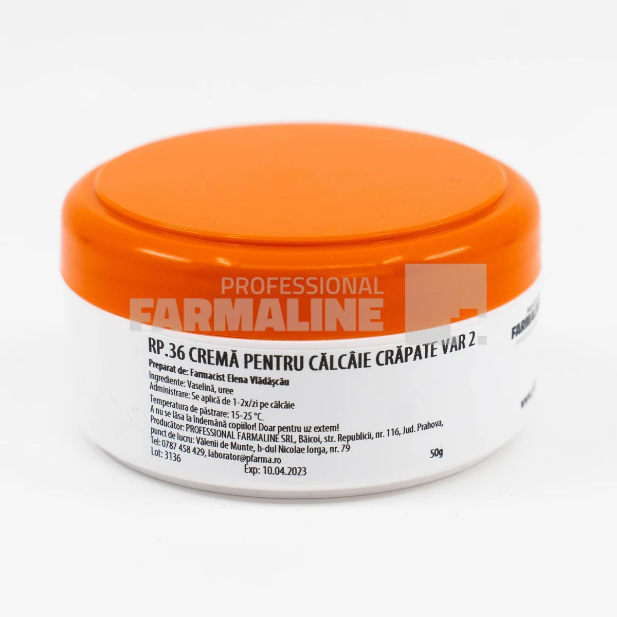 Crema pentru calcaie crapate varianta 2  50 g