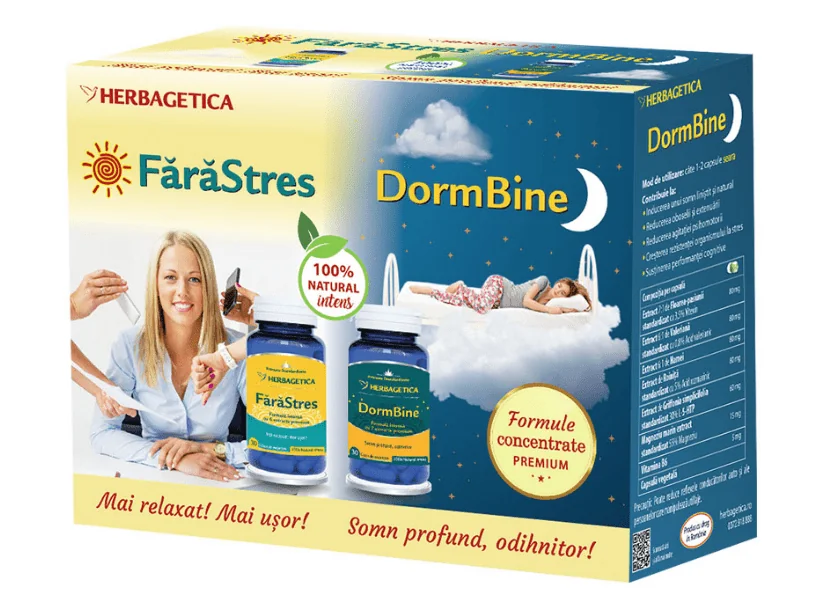 Fara Stres Dorm Bine 30 capsule + 30 capsule